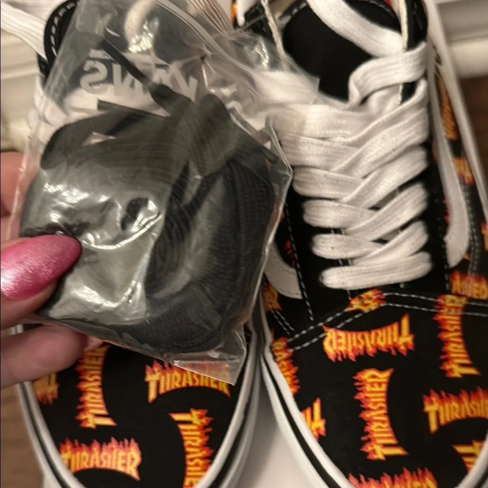 Vans Kids Thrasher Black and White Sneakers - Picture 3 of 6